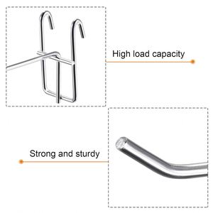 Factory Wholesale Metal Wire Mesh Display <b>Hooks</b>,grid <b>Wall</b> Hanging <b>Hooks</b> - Product Image 4