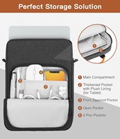 Sac à bandoulière pour ordinateur portable robuste et résistant aux éclaboussures MoKo, housse pour ordinateur portable pour MacBook Pro 14 13 iPad Pro 13 M2