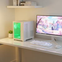 Boîtier PC de jeu Pcooling Micro ATX, tour d'ordinateur de bureau blanc, boîtiers et tours PC