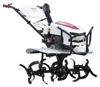 Mini motoculteur à essence 5,5 CV pour désherbage et travail du sol, adapté aux terres arides, rizières, vergers, jardins et serres, avec boîte de vitesses
