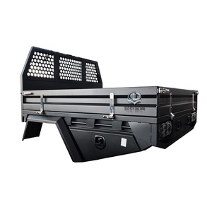 Bandeja de Carga Personalizada para Camioneta con Recubrimiento en Polvo, Laterales y Puerta Trasera, y Cajas de Herramientas Cónicas Bajo la Bandeja para Camionetas Pickup - Product Image 4