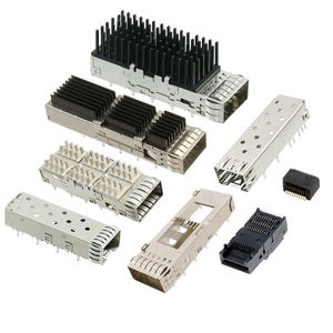 2170139-1 Avec Métal Tuyau Léger EMI Press-Fit Type 1x2 De Fiber Optique SFP + Cage - Product Image 3