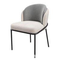 Chaise de restaurant/cantine élégante à double dossier, design haut de gamme, structure métallique moderne, en cuir PU et mousse haute densité