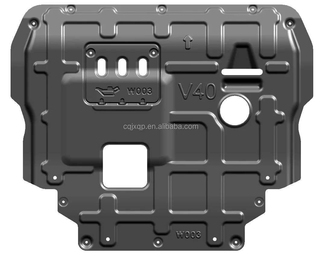 Крышка двигателя JUNXI, привлекательная противоскользящая пластина, защита коробки передач двигателя, подходит для VOLVO V40 13-14 лет