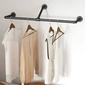Jh-mech rack galvanizado para roupas, para lavanderia, venda, teto preto, trilho