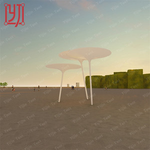 Thiết kế hiện đại chuyên nghiệp Q235 thép cảnh quan cấu trúc màng lều với pvdf <span class=keywords><strong>PTFE</strong></span> độ bền kéo vải - Product Image 4