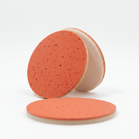 Tampon de polissage Fortunebrasive 3'' en polyuréthane rouge avec support EVA et fixation auto-agrippante pour verre optique, lentilles, peinture automobile et finition de surface de précision