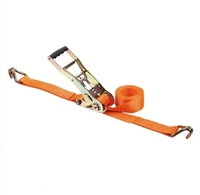 VINEET Elite 500daN STF - Sistema de amarre de carga con trinquete de 2 pulgadas y 5T, gancho doble J de poliéster y mango ergonómico largo