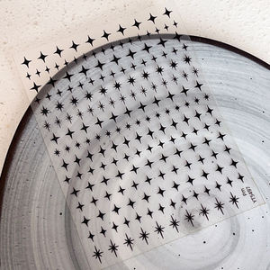 YITU Simple Four-Mans Star pegatina decorativa hormiga figura estrella plana arte de uñas para niñas <span class=keywords><strong>Internet</strong></span> Popular 3D PET Material YT5497 - Product Image 2