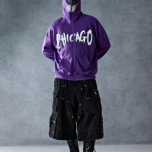 Street Manufacturer Hoodie Homme Rétro Y2K, Graphiques Anime Personnalisés, Impression Numérique, Coupe Oversize, Fermeture Éclair Intégrale - Product Image 3