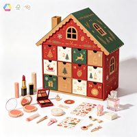 Boîte de calendrier de l'avent personnalisée à 24 tiroirs, boîte d'emballage cadeau de compte à rebours de Noël en carton recyclable gaufré