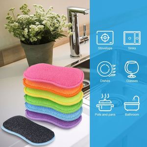 Éponge de nettoyage en microfibre double face pour la vaisselle, réutilisable, pour la cuisine, vente en gros - Product Image 3