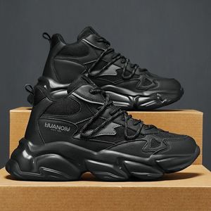 <span class=keywords><strong>Sneakers</strong></span> Chunky da Uomo, Scarpe da Ginnastica <span class=keywords><strong>Bianche</strong></span> in Pelle <span class=keywords><strong>con</strong></span> <span class=keywords><strong>Zeppa</strong></span>, Comode Scarpe Sportive da Passeggio - Product Image 6