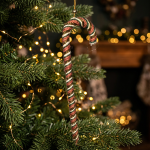 Handmade Jute Candy Cane Christmas Hanging <b>Ornament</b> Rustic Jute Candy Cane Christmas <b>Tree</b> <b>Ornament</b> Eco-Friendly Handmade Candy - Product Image 5