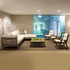 Ensemble de salon de jardin en teck pour villa, canapé d'extérieur modulable, mobilier de jardin très demandé - Product Image 6