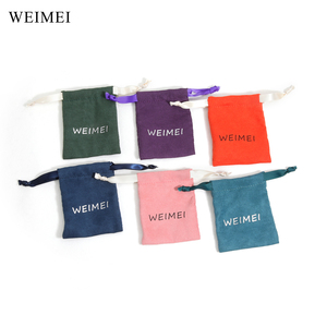 WEIMEI Pochette à bijoux en toile personnalisée, sac d'emballage, sac cadeau en velours/pochette en velours pour bijoux avec logo - Product Image 6