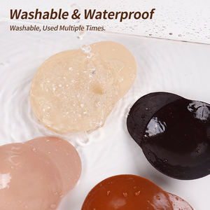 Couvre-mamelon de levage Coussinets d'allaitement invisibles en silicone adhésifs Pasties sans couture réutilisables Lifter Pasties ronds en silicone pour femmes - Product Image 3