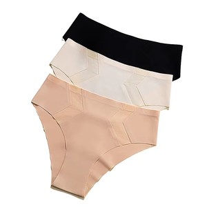Slip bikini a triangolo sottile in seta ghiaccio da donna, traspirante, sportivo, stampato, a vita bassa, estivo - Product Image 1