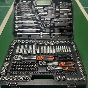 Kit d'outils de réparation automobile DIY 216 pièces, ensemble de clés à cliquet à alimentation manuelle, personnalisé OEM pour l'entretien de voitures, vélos et jardins, boîte à outils - Product Image 3