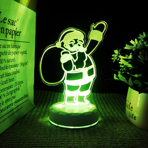 Nouvelle base de recharge 2025 avec motif de Noël pour la décoration intérieure personnalisée du festival de Noël, lumière de nuit LED - Product Image 3
