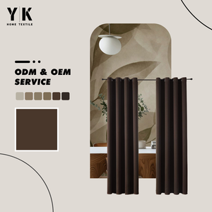 Rideaux occultants à œillets marron haute densité pour chambre et salon, idéaux pour la décoration d'hôtels et d'appartements – Meilleures ventes - Product Image 1