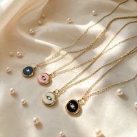 Collier unisexe à pendentif œil en acier inoxydable, best-seller, délicat et exquis, cadeau idéal pour les fêtes