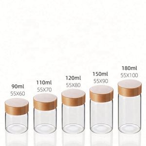 Conteneur de stockage alimentaire hermétique en verre borosilicate de haute qualité avec couvercle en bambou, capacité de 201-300 ml, écologique - Product Image 3