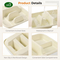 VVG OEM ODM Contenants à tacos biodégradables en bagasse à 3/5 compartiments pour restaurants mexicains
