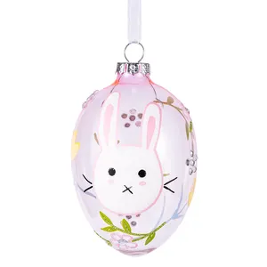 Easter Eggs Hanging Ornaments Decoration Random Styles Arrival Easter Hanging Eggs Colorful Glass Top Seller 2023 New Low MOQ