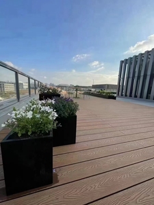 Pavimentazione WPC Antiscivolo Vanjoin, Resistente al Fuoco, per Esterni, Tavole per Decking Solide - Product Image 1