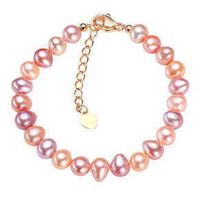 Bracelet en perles d'eau douce fait main Yamashita Lake pour femmes, couleurs mélangées, plaqué or cuivre, vente en gros, bracelets en perles d'amour, bracelets - Product Image 5