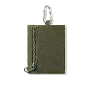 Custodia con cerniera in tela riciclata custodia piccola e custodia con cartoncino <span class=keywords><strong>per</strong></span> chiavi e monete con moschettone - Product Image 4
