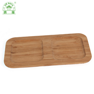 <span class=keywords><strong>Plat</strong></span> de service divisé en bois de bambou rectangulaire/Sauce/Plateaux d'apéritif - Product Image 3
