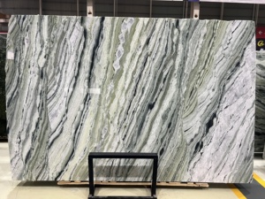 Losa de Mármol Verde Glaciar de Lujo para Encimeras de Cocina y Baños, Piedra Decorativa de Mármol - Product Image 2