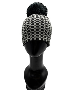 Gorro de punto Premium de Taiwán Gorro de invierno con parche de cuero de 56-58Cm - Product Image 5