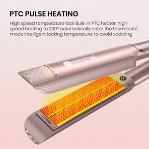 Plancha de Pelo Profesional con Vapor e Infrarrojos |   Anti-escaldaduras |   Doble Voltaje |   Herramienta de peinado para el hogar y viajes - Product Image 3