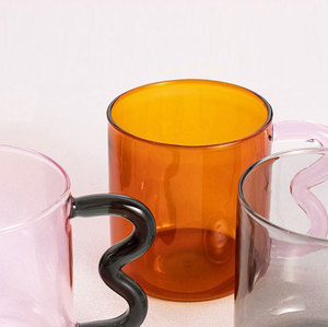 Vaisselle en verre borosilicate de haute qualité personnalisable, bouteille d'eau créative, tasses à thé et à café en verre, tasse à café en verre - Product Image 6