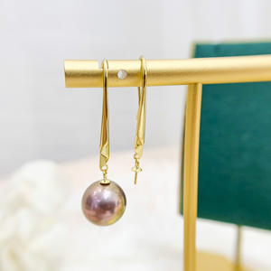 Accesorios de Plata S925 para DIY con Perlas, Bandeja Vacía con Textura para Joyería, Pendientes con Perlas de 8-12mm, Categoría de Producto: Pendientes de Perlas-20968 - Product Image 1