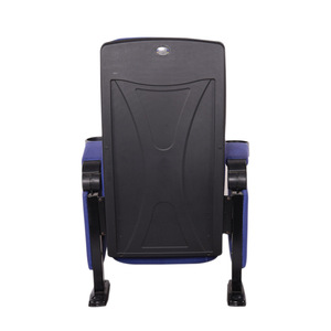 Silla de cine Starlight Xzl-06 azul tapizada con reposabrazos y portavasos para asientos de auditorio y teatro - Product Image 2