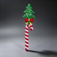 Weihnachtsbaum Rotierender Leuchtstab Batteriebetrieben 39cm ABS-Kunststoff Partygeschenk für Weihnachten Geburtstag Austausch Werbegeschenk