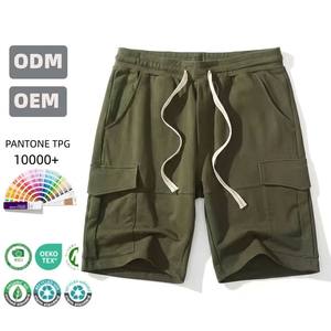 Pantalones Cortos Cargo Personalizados para <span class=keywords><strong>Hombre</strong></span>, Algodón Orgánico Sostenible, Tela Reciclada, GOTS, BSCI, Pantalones Cortos Tácticos Chino, OEM, ODM - Product Image 1