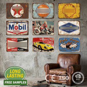 Targa in Metallo Stile Vintage con <span class=keywords><strong>Auto</strong></span> Classiche 20X30, Spedizione Rapida, Decorazione Murale <span class=keywords><strong>per</strong></span> Casa e Pub, Artigianato in Metallo - Product Image 4