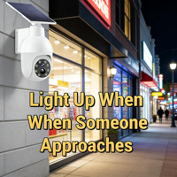 Caméra de sécurité factice solaire extérieure, fausse caméra avec détecteur de mouvement, facture d'électricité zéro, projecteur LED étanche IP65