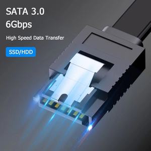 Longitud personalizada Super Speed 6 Gbps SATA a SATA 3,0 cable Cierre de metal III Convertidor de disco duro para SSD/ HDD de 2,5 pulgadas Transferencia de datos más estable - Product Image 6