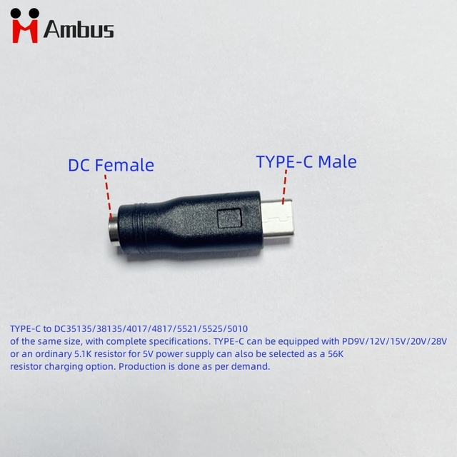 Brand New USB Type-C Male to DC Power Connector Charging Adapter for Mobile Phone Usage