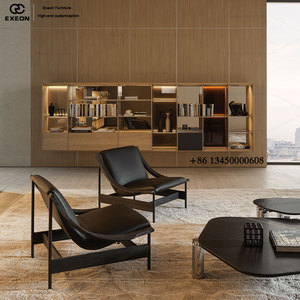 Ensemble <span class=keywords><strong>de</strong></span> fauteuils inclinables <span class=keywords><strong>de</strong></span> style nordique exquis et luxueux pour salon d'hôtel, avec un <span class=keywords><strong>design</strong></span> créatif et un tissu confortable. - Product Image 1