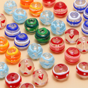 2025 gros noël breloques pendentif verre perlé joyeux noël accessoires pour collier Bracelet bijoux à bricoler soi-même faisant - Product Image 1
