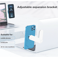 Support d'Ordinateur Portable Latéral Réglable et Pliable, Aimant d'Ordinateur, Support d'Extension pour Téléphone, Pince de Fixation, Logo Personnalisé