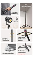 Ulanzi AT-05 Trépied de support de lumière 2M pour appareil photo avec vis 1/4 "pour kit de studio de photographie