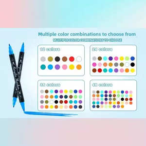 Marqueurs de croquis <span class=keywords><strong>Manga</strong></span> 120 couleurs avec stylo à double pinceau à base d'eau pour fournitures scolaires ensemble de <span class=keywords><strong>dessin</strong></span> à pointe fine - Product Image 5